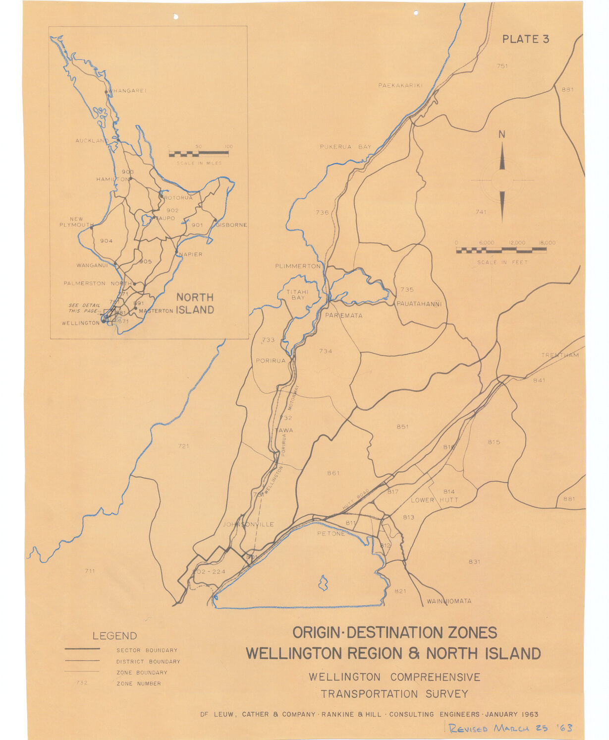 Origin, Destination Zones, Wellington Region and North Island