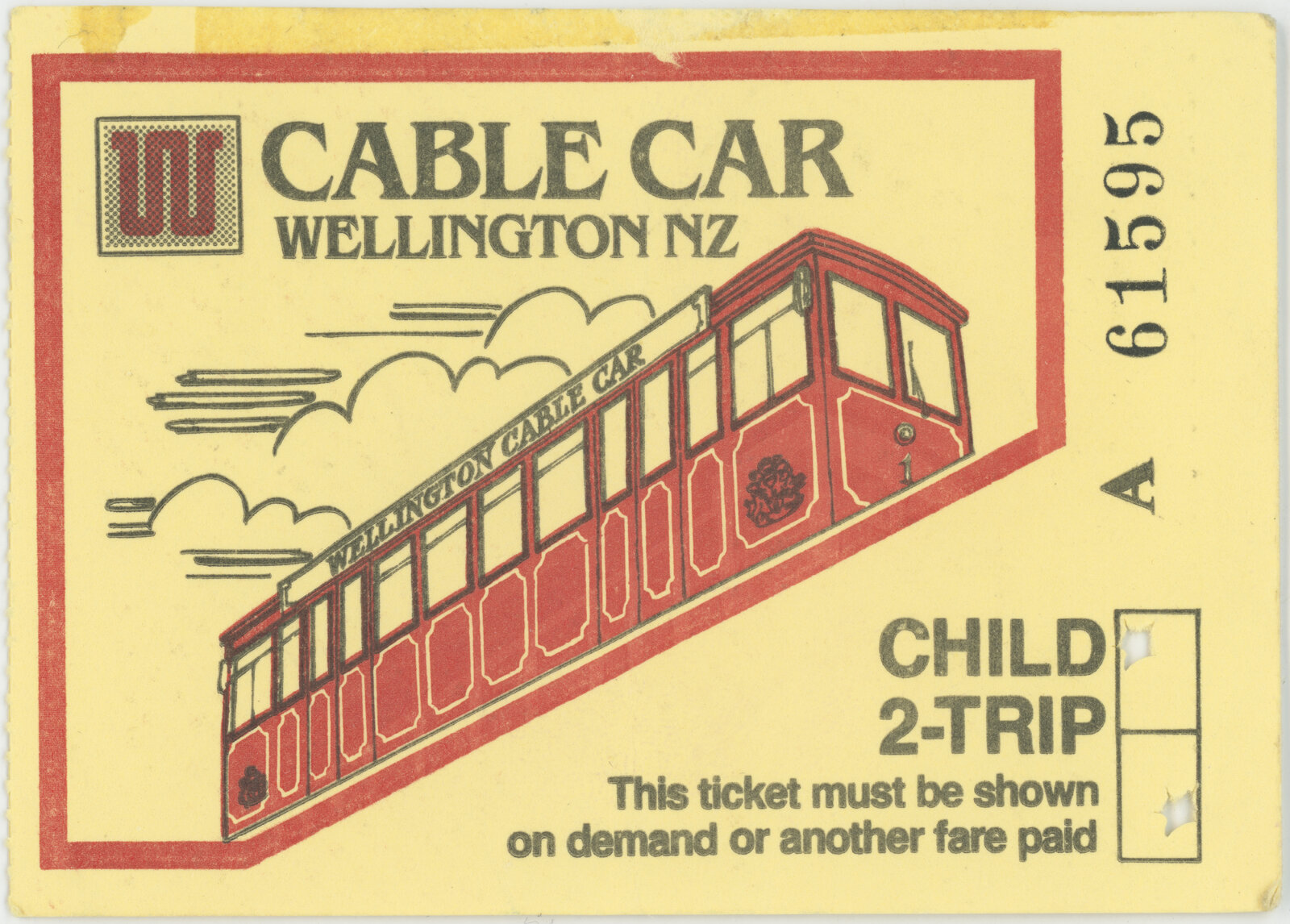 Kelburn Cable Car concession ticket, child 2-trip
