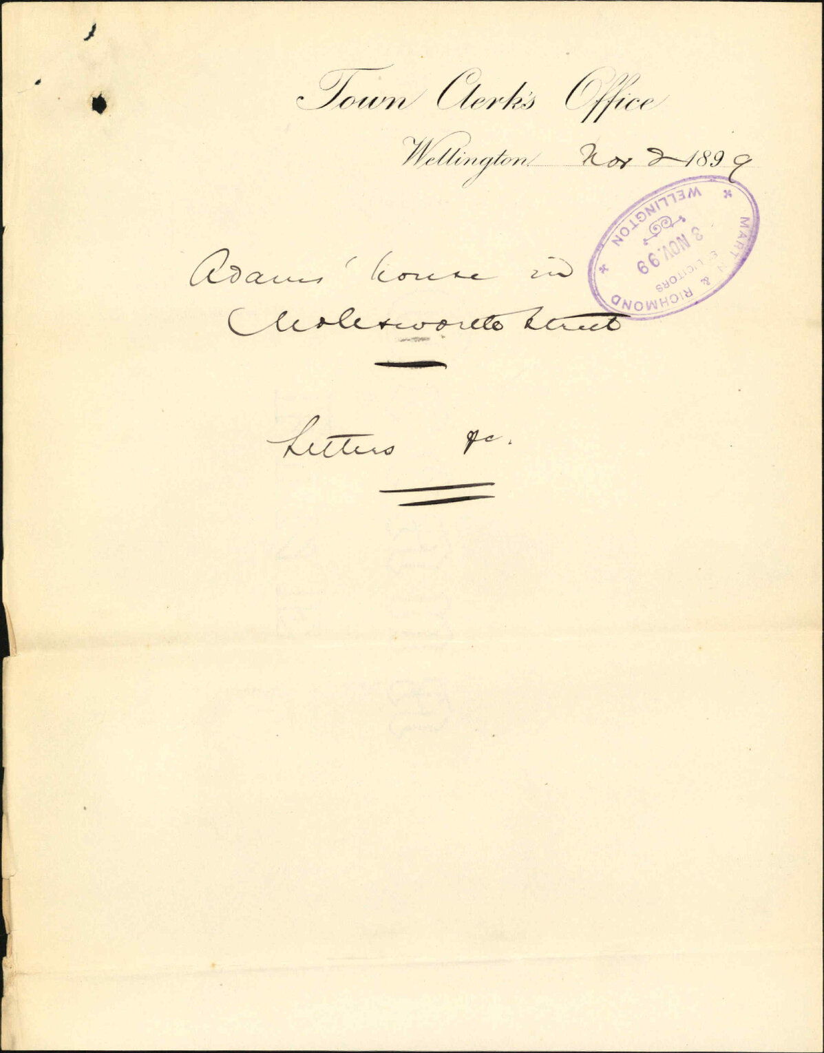 Adam's house, Molesworth Street - City Solicitor