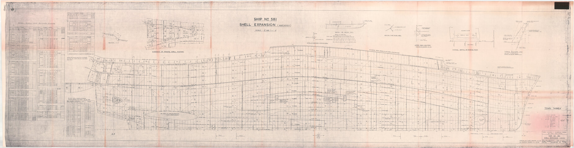 TSMV Hawea, shell explansion (amended)