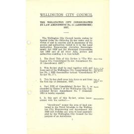 The Wellington City Consolidated By-Law Amendment No. 15 (Aerodrome) 1937