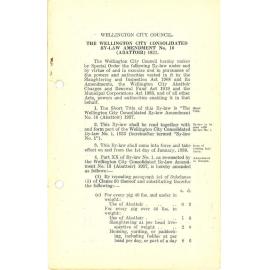 The Wellington City Consolidated By-Law Amendment No 16 (Abattoir) 1937