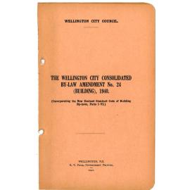 The Wellington City Consolidated By-Law Amendment No. 24 (Building) 1940