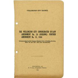 The Wellington City Consolidated By-Law Amendment No. 24 (Building) Further Amendment No. 31 1944