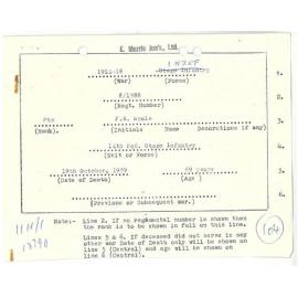Correspondence between the Sexton's office, the Department of Internal Affairs and next of kin relating to Soldiers niches and plaques N to R