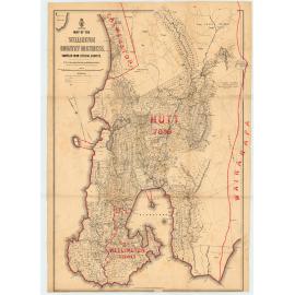 Boundaries of Wellington City and Hutt County