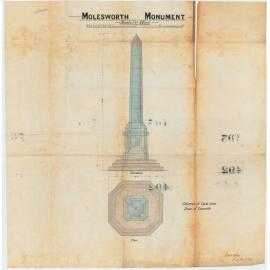 Molesworth Monument, plan and elevation