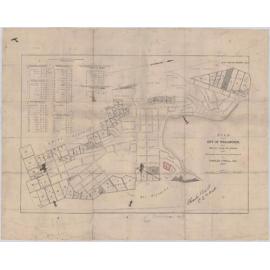 Plan of the City of Wellington showing Town Belt leases and reserves