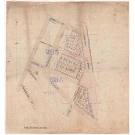 Layout of sections on Te Aro reclaimed land