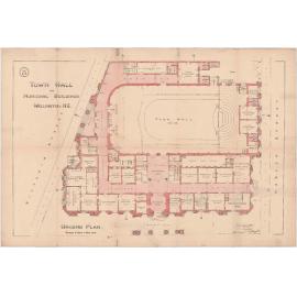 101-109 Wakefield Street, Wellington Town Hall and Municipal Building, ground floor plan, sheet 3