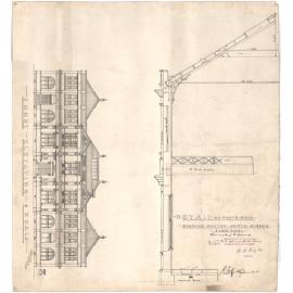52-62 Riddiford Street, Newtown Public Library, proposed extension, Sheet 2, elevation, detail of south wall