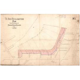 Te Aro reclamation, plan showing boundaries of proposed present reclamation