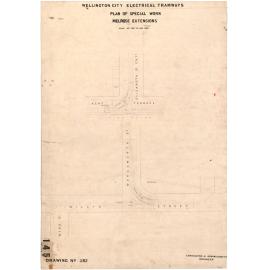 Points and Crossings, Kent Terrace and Elizabeth Street Extension, Willis Street and Aro Street.