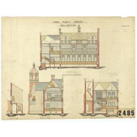 Free Public Library, Wellington, Sheet 3: sections