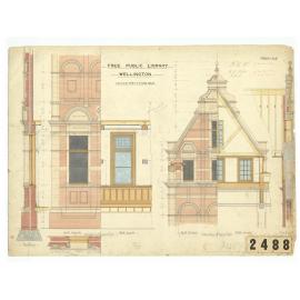 Free Public Library, Wellington, Sheet 6: elevation details