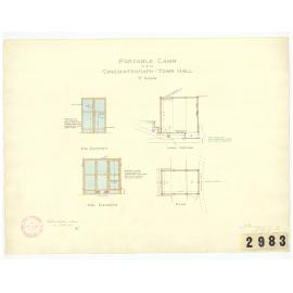 Portable cabin for cinematograph, Town Hall