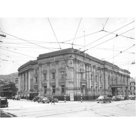 Tram wires outside the Town Hall
