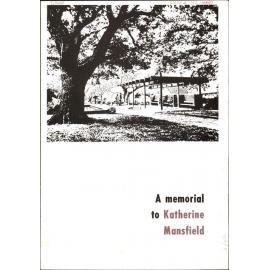 Booklet, Memorial to Katherine Mansfield