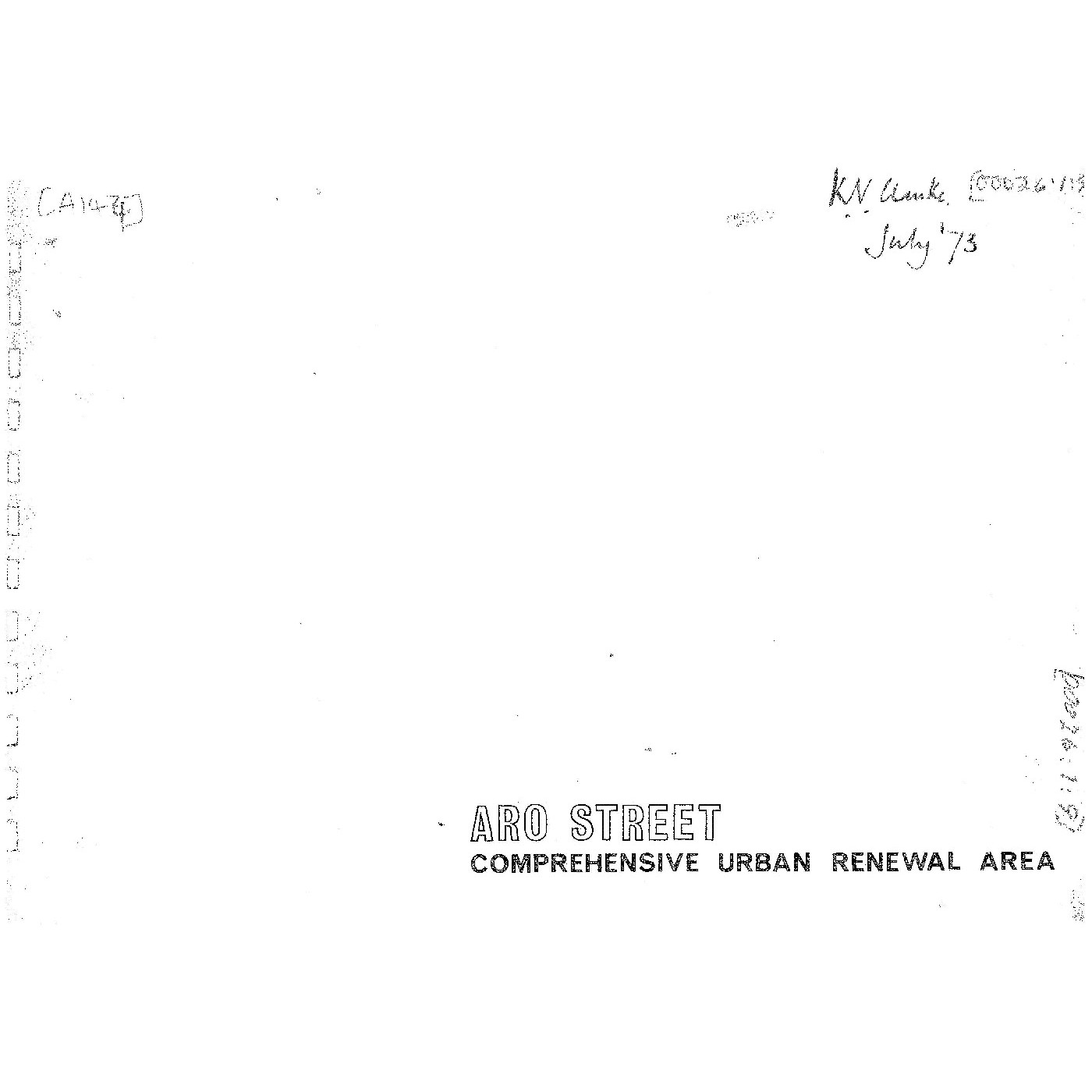 Aro Street Comprehensive Urban Renewal Area