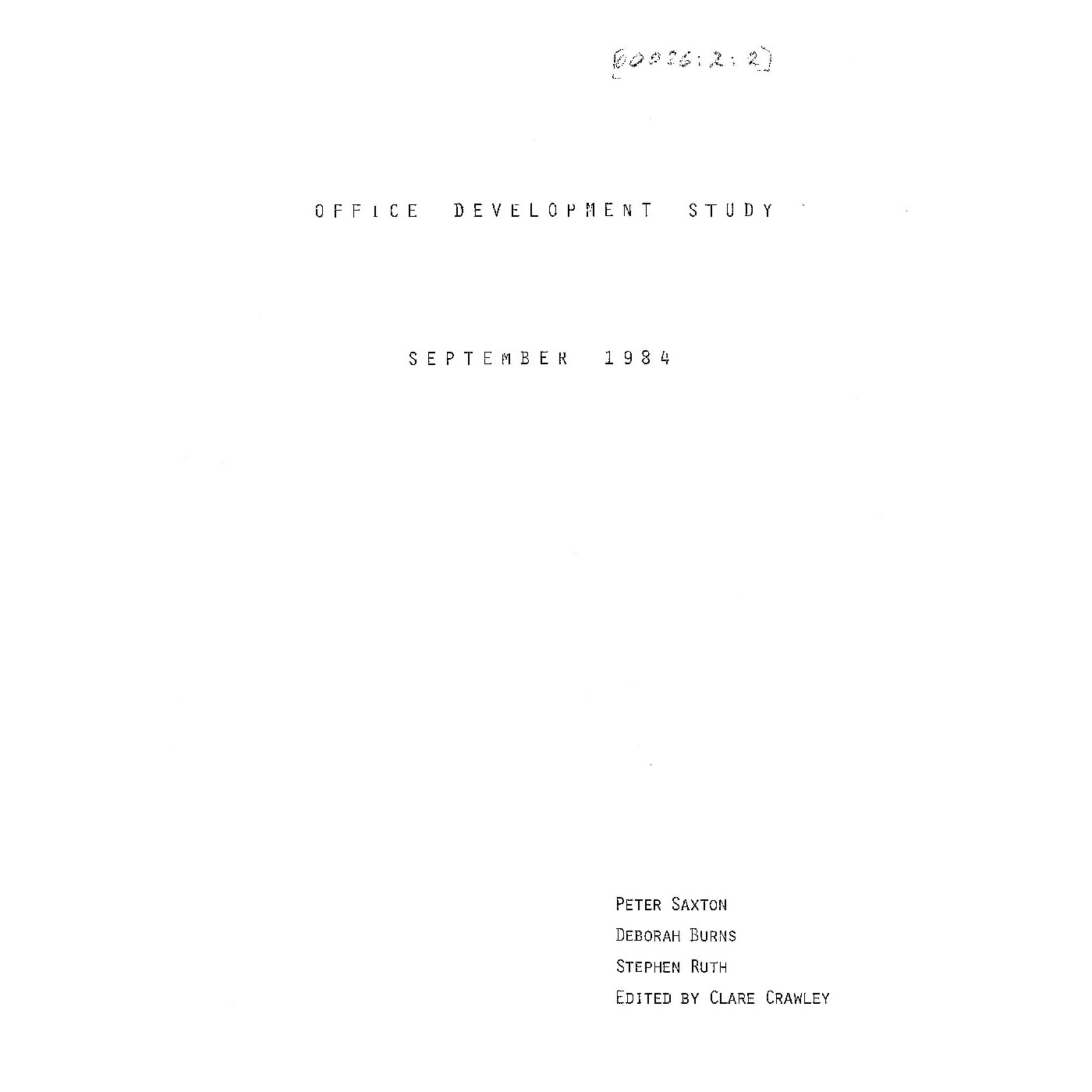 Office Development Study [Master Copy]