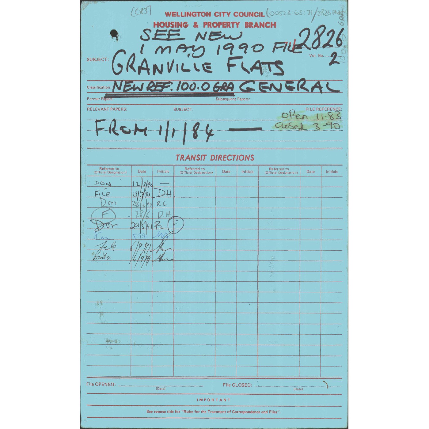 Granville Flats, General