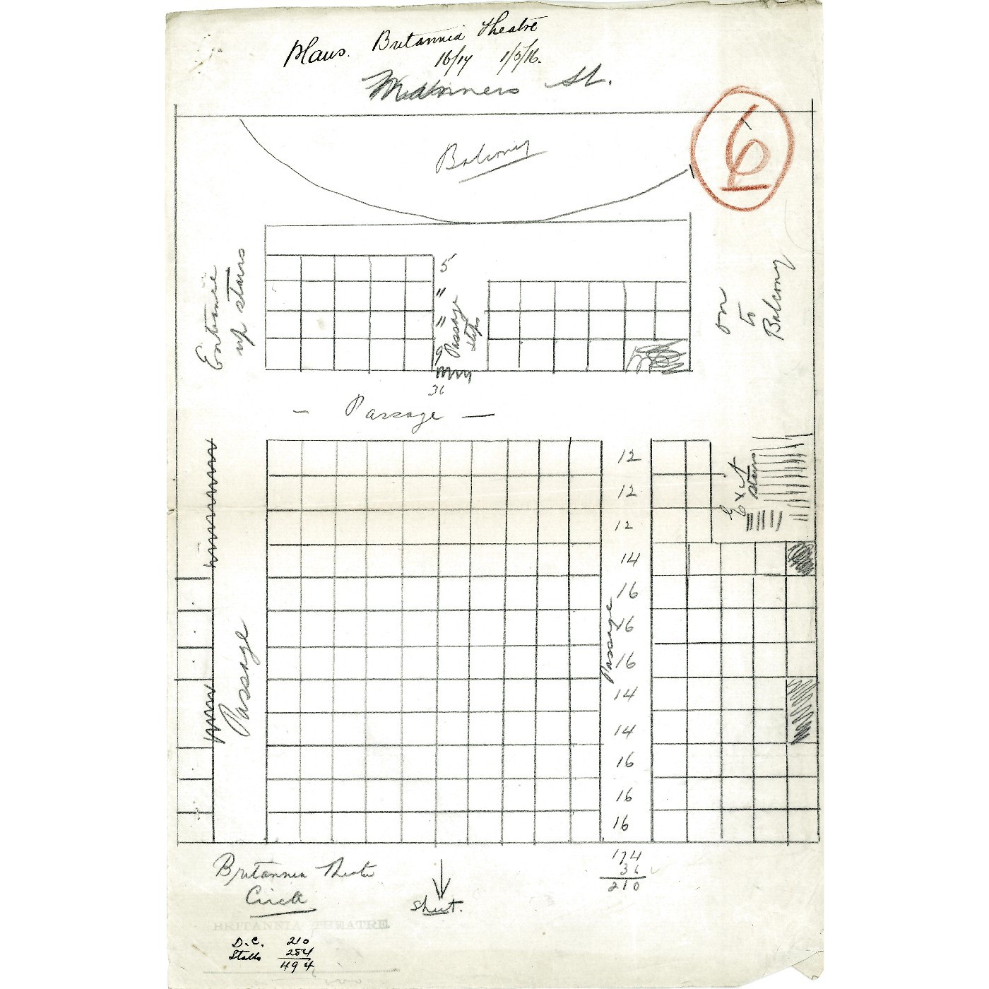 Theatre and hall seating plans, B