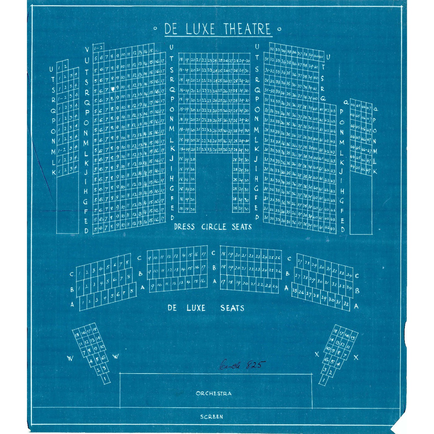 Theatre and hall seating plans, D