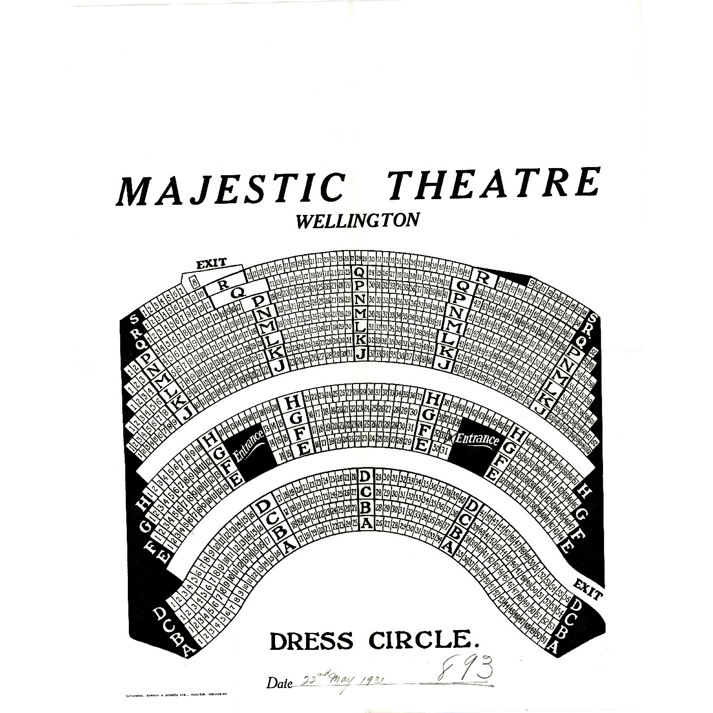 Theatre and hall seating plans, M