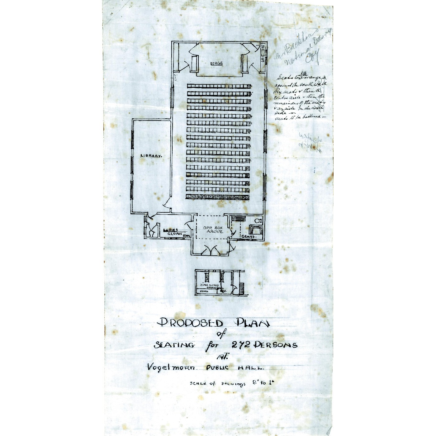 Theatre and hall seating plans, V