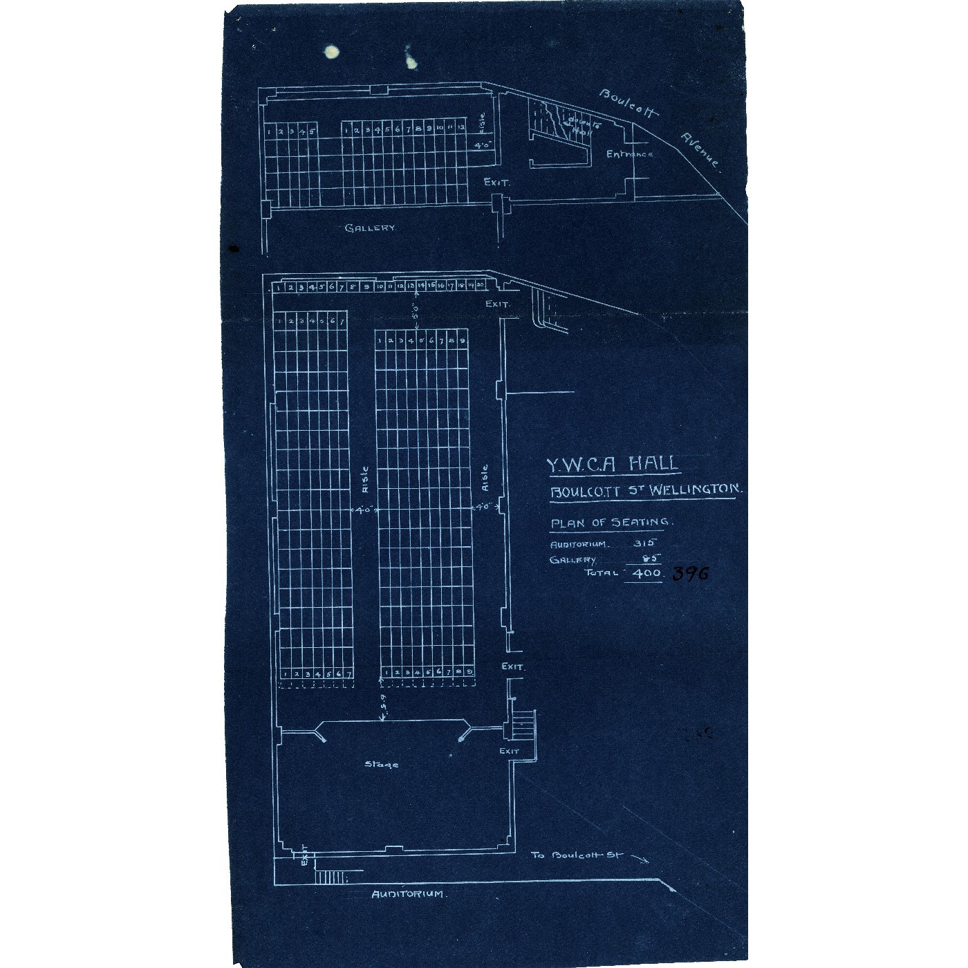 Theatre and hall seating plans, Y