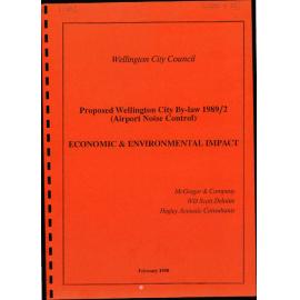 Proposed Wellington City Bylaw 1989/2 (Airport Noise Control), Economic and Environmental Impact