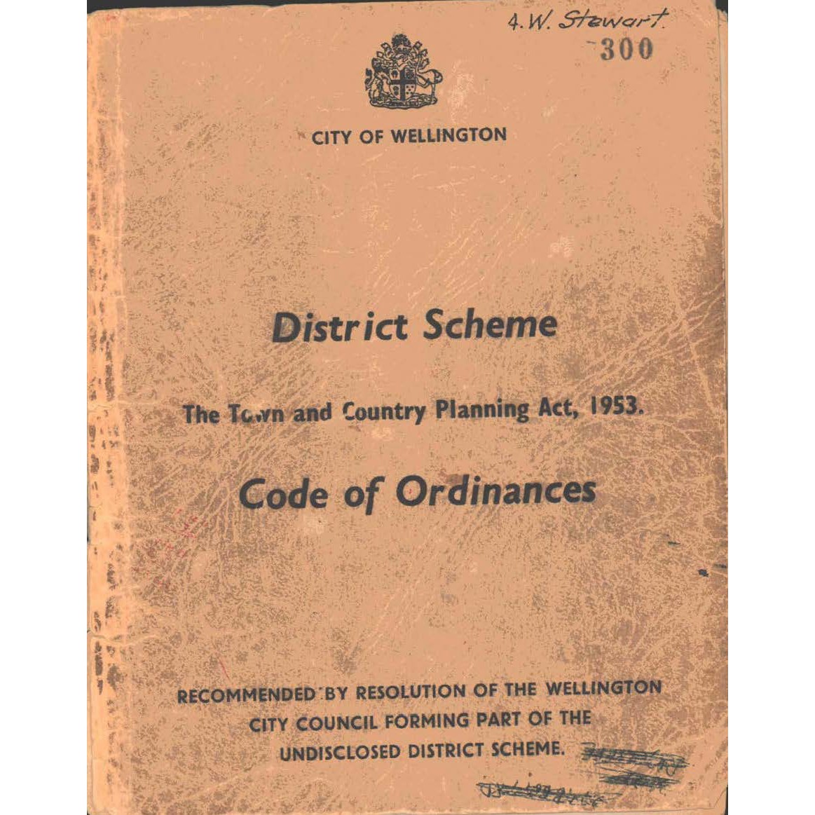 District Scheme, Code of Ordinances, November 1959