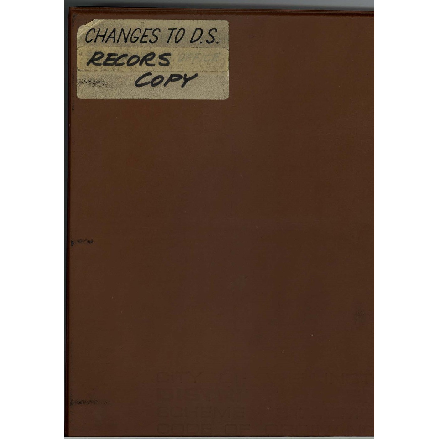 Changes to City of Wellington, District Scheme, September 1972