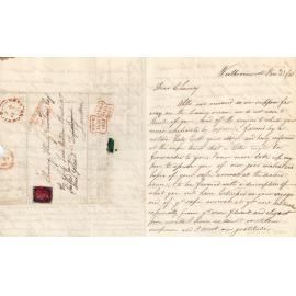 Letter from James Marsh to Chauncey Townsend (and dead letter advice)