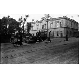 Lower Cuba Street, workmen working on tram tracks