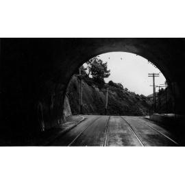 Inside Seatoun tunnel, looking west