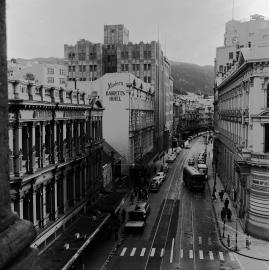 Lambton Quay, elevated view from Kings Chambers