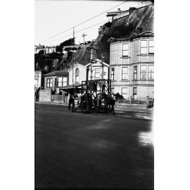 Oriental Parade, Reciprocating Grinder showing current collection from overhead tram line.