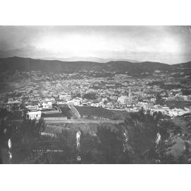 Elevated view of Te Aro,  Wellington