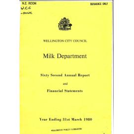 Wellington City Council [WCC] Milk Department Annual Report and Financial Statement 31st March 1980
