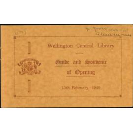 Wellington Central Library, Guide and Souvenir of Opening, 13 February 1940