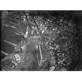 Aerial view of Lambton, Wharf Area and Rail Yards
