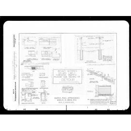 Maupuia Road improvements, Contract 2398, Details of Component Parts, Fence, Sump, Steps, Kerb & Channel Cast in Place, Road Sign, compiled with negatives affixed to standard tracing sheet & printed as one sheet for contract