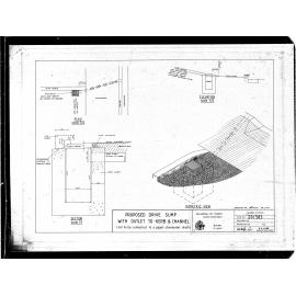 Proposed drive sump with outlet to kerb and channel