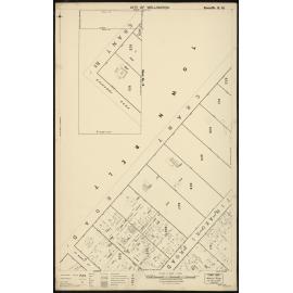 Thomas Ward survey map of Wellington City, sheets 12, 13, 19