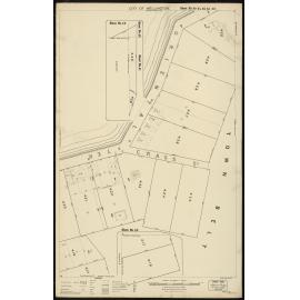 Thomas Ward survey map of Wellington City, sheet 40, 41, 42, 43, 55