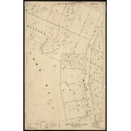 Thomas Ward survey map of Wellington City, sheet 57