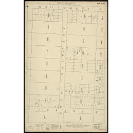 Thomas Ward survey map of Wellington City, sheet 100