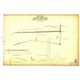 Karori Reservoir, bywash and pipe layout - 1922