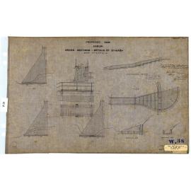 Proposed Dam, Karori, Sheet 3, Cross Sections of Dam and Details of Bywash - 15 March 1906